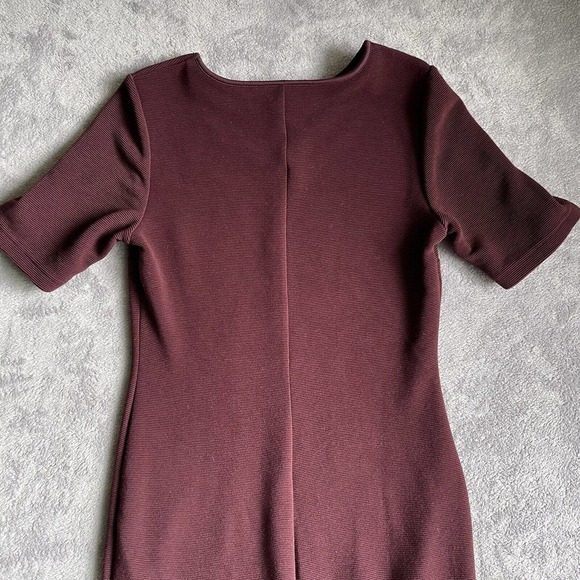 Mario Serrani Dress Womens Extra Small Burgundy Mini Dress Pullover Italy Casual - Picture 11 of 12